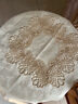 巧林儿 咖啡桌茶几小圆桌布欧式蕾丝圆桌餐桌布艺客厅家用台布阳台桌布 米白色—062款 83*83cm （床头柜盖布） 实拍图