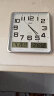 康巴丝（Compas）挂钟客厅 万年历温湿度时钟 简约石英钟表挂墙C2983 闪银 37cm 实拍图
