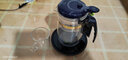 76茶业台湾玻璃泡茶壶飘逸杯内胆过滤茶水分离茶壶耐热耐泡茶壶茶具 YD-370配保温座+配4杯370ml 实拍图