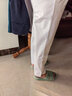 PHJ九分休闲裤女夏季新款通勤百搭烟管西装裤高腰显瘦小脚铅笔哈伦裤 白色（九分） XL 实拍图