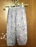 papa爬爬夏季新品儿童裤子印花防蚊裤男女宝宝双层绉布长裤透气宽松 紫色 120 cm 实拍图