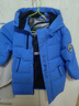 雪中飞【蓄热】童装儿童羽绒服男童女童纯色中大童拼接羽绒服浅蓝120cm 实拍图