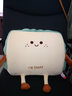 物枕居靠枕靠背垫汽车腰枕腰靠办公室护腰神器腰垫抱枕靠垫椅子座椅上班 记忆棉腰枕开心面包(FY） 32*35厘米(有内衬可拆洗) 实拍图