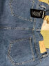 GXG男装 春季新款商场同款趣味谈格系列牛仔长裤易穿搭 蓝色 165/S 实拍图