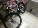 美昱 山地自行车男女成人变速单车青少年学生公路越野赛车城市通勤车 弯梁黑白辐条轮 26寸21速 实拍图