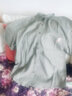 AKSERIES新复古回潮夏季麻棉休闲短袖衬衫男商场同款AK男装2115001 军绿 M 实拍图
