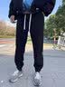 凡古拉 裤子男冬季新款加绒加厚宽松休闲重磅卫裤男士运动长裤秋冬款 黑色春秋款（束脚裤）-常规版 XL建议120-139斤 实拍图