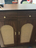 百裕达新中式藤编鞋柜实木框家用门口客厅透气储物柜入户门收纳柜玄关柜 长100CM+带腿款【12CM木腿】 上门安装【省心】 实拍图