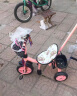 米赛特 儿童三轮车脚踏车1-3-5-2-6岁宝宝大号玩具手推自行车童车 升级发泡轮+推杆+安全带 粉色 实拍图