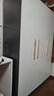 束寻【上门安装】衣柜现代简约实木挂衣杆经济型简易组装出租房卧室 三门120*50*180暖白+灰色 包安装 实拍图