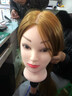 卡美丝假发头模练习盘发编发化妆假人头模型长真发美发公仔模特头模具女 直发金+礼包+大支架（支架单独发 有妆 实拍图