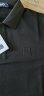 Navigare【防蚊】意大利小帆船男士T恤轻商务新款黑色透气翻领短袖体恤 黑色 XXL/54 实拍图