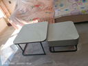 春色田园 网红岩板茶几桌客厅家用北欧轻奢现代方形组合玻璃小户型简约茶 70白岩板+60白岩板(黑架灰抽) [送货入户] 实拍图