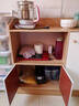 半隅雅居茶水柜家用靠墙边柜置物柜小户型客厅收纳柜小柜子储物柜餐边柜 【三门一格】田园橡木色80CM 实拍图