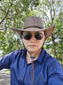 古霖  帽子男夏西部牛仔帽男士夏天防晒帽户外遮阳帽太阳帽爵士百搭夏出游钓鱼帽子 深褐色 实拍图