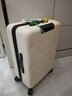 不莱玫万向轮拉链托运箱旅行箱皮箱密码学生大容量行李箱女拉杆箱登机箱 【白色2026版】 24英寸 约常规25英寸 微扩容 实拍图