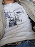 阿诺顿【纯棉四件】短袖t恤男士半截袖衫衣服男装夏季圆领宽松青年大码 格黑+K灰+S灰+R黑 S 建议80-100斤 实拍图
