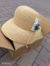JOLISAC特细出游拉菲草帽女夏季海边大檐沙滩帽防紫外线遮阳渔夫帽可折叠 草本色（10cm）可造型 可调节 晒单实拍图