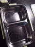 尚信 304不锈钢饭盒便当盒保温学生食堂分格带盖便携分隔型上班族餐盒 1L绿色2格+勺筷 实拍图