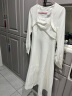 范思蓝恩23FS11081假两件优雅通勤领证伴娘服连衣裙中长款通勤裙 白色 L 晒单实拍图