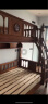 优漫佳 全实木红胡桃木原木美式高低床上下床儿童床家具亲子可定制 仅高低床（不含书架） 下铺1.2*2米，上铺0.9*2米 晒单实拍图