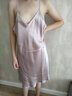 狄兰丝（dilansi）真丝睡裙睡衣女春夏性感丝绸吊带裙打底薄情趣短裙纯欲风百搭高级 雾霾蓝（6A级100%桑蚕丝） 2XL (建议130-150斤) 实拍图