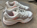 乔丹运动鞋女鞋2025冬新款皮面防水休闲鞋复古老爹鞋跑步鞋子女 象牙色/藕粉色（网面） 35.5 实拍图