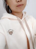 歌依妮2025春秋季小个子连帽卫衣女杏色设计感小众韩系卫衣 杏色 S 实拍图
