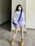达芙妮牛皮厚底黄色马丁靴女款机车靴新款秋冬季加绒靴子短靴户外大黄靴 黑色单里 37 实拍图