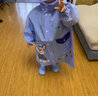 SooGree儿童雨衣学生男女童连体加帽加厚幼儿园小恐龙可背书包防暴雨便携 雨衣蓝色小狗（不含雨鞋） M（95-110cm） 实拍图