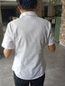 奕卬2022白衬衫女职业夏短袖正装工装半袖工作服衬衣女加绒修身面试 白色短 3XL 实拍图