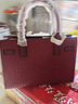 皮尔保罗（PIERPOLO）女士手提包包2025新款女包头层牛皮大容量斜挎包生日礼物送妈妈 酒红色（头层牛皮） 实拍图