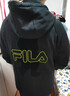 FILA斐乐官方女装外套秋季上衣多彩潮流加绒保暖开衫连帽小熊外套 正黑色-F51W138599FBK(加绒) 170/88A/L 实拍图