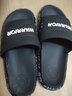 回力韩版凉拖鞋情侣款四季一字浴室居外穿防滑耐磨拖鞋HL1203黑色41码 实拍图