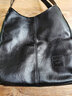 北狐复古真皮托特包简约百搭羊皮单肩手提包多隔层大容量休闲女士斜挎 黑色羊皮 实拍图