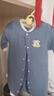 舒贝怡婴儿衣服新生儿连体衣纯棉周岁宝宝爬爬服秋冬满月保暖哈衣蓝66 实拍图