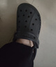 卡骆驰crocs贝雅云彩女士洞洞鞋户外休闲鞋|208186 黑色-001(含智必星) 34 (210mm) 实拍图
