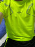 欧联霸运动套装男速干夏季足球训练服跑步服宽松两件套短袖短裤健身服 荧光绿 3XL(建议体重160-175斤) 实拍图