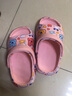 巴布豆儿童拖鞋宝宝洞洞鞋女童男童凉拖鞋婴幼儿小童室内防滑家居沙滩鞋 虾粉（尺码偏大选小一码） 22 内长16cm 适合脚长15-15.5cm 实拍图