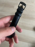 istrap真皮表带男女士牛皮表链适用天梭力洛克1853浪琴天王dw精工西铁城卡西欧海鸥飞亚达阿玛尼手表带 黑色同色线丨黑色针扣 20mm 实拍图