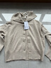 UR秋冬新款女装时尚简约气质高立领针织开衫UWM940018 浅卡其 M 实拍图