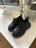 CAMILA KSENIA小皮鞋英伦风女士2025新款秋季厚底时尚百搭单鞋松糕乐福鞋子品牌 哑光黑 38 实拍图