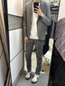 凡迪时尚（FANDISS）西装男坠感休闲西服套装男韩版痞帅轻熟小西装外套装西装小西服 灰色【三件套】西服+西裤+短袖 XL（140-160斤左右） 实拍图