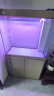 森森（SUNSUN）鱼缸水族箱含鱼缸过滤器灯大型金鱼缸 宝马灰 时尚款0.8米长34.6cm宽底滤 带棉+滤材 实拍图