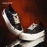 Kaalixto帆布鞋潮流星星鞋国潮设计复古流行百搭情侣星星鞋男女同款黑色40 实拍图
