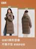 森马（Semir）90绒羽绒服女长款显瘦可拆卸连帽保暖外套冬季黑色三防防寒服 【香芋紫】灰色调（白鸭绒）00422 灰鸭绒 XL 实拍图