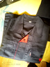 浩赢 男女工作服工地耐磨春秋冬季工厂汽修长袖上衣劳保服定制绣字 小拉锁翻领藏蓝色 170-套装（上衣+裤子） 实拍图