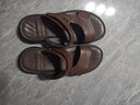 红蜻蜓男鞋夏季新款防滑凉鞋男日常百搭休闲爸爸沙滩鞋WTT23258 棕色 42 实拍图