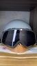 劲悦途复古头盔208  3C摩托车机车盔四季通用 个性电动车半盔 水泥灰（配黑茶风镜） 头围可调（54-60cm） 实拍图