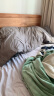 雅鹿床上四件套磨毛床单被套单人学生宿舍被罩床笠全套水洗棉床品套件 深灰+浅灰 1.5m 床笠款 四件套-被套200*230cm 实拍图